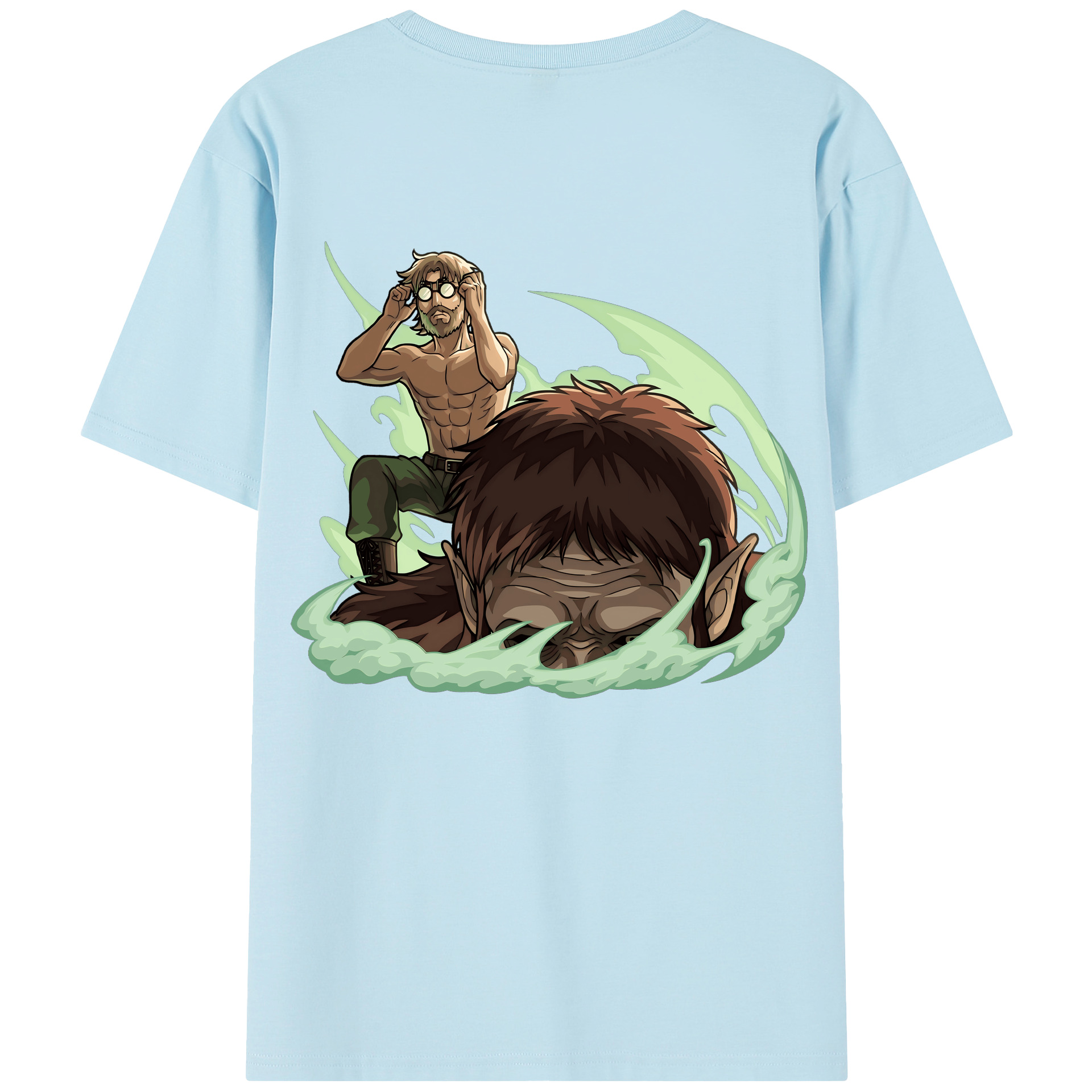 （画像用） 進撃の巨人 Attack on Titan 綿100％半袖Tシャツ（背面プリント）